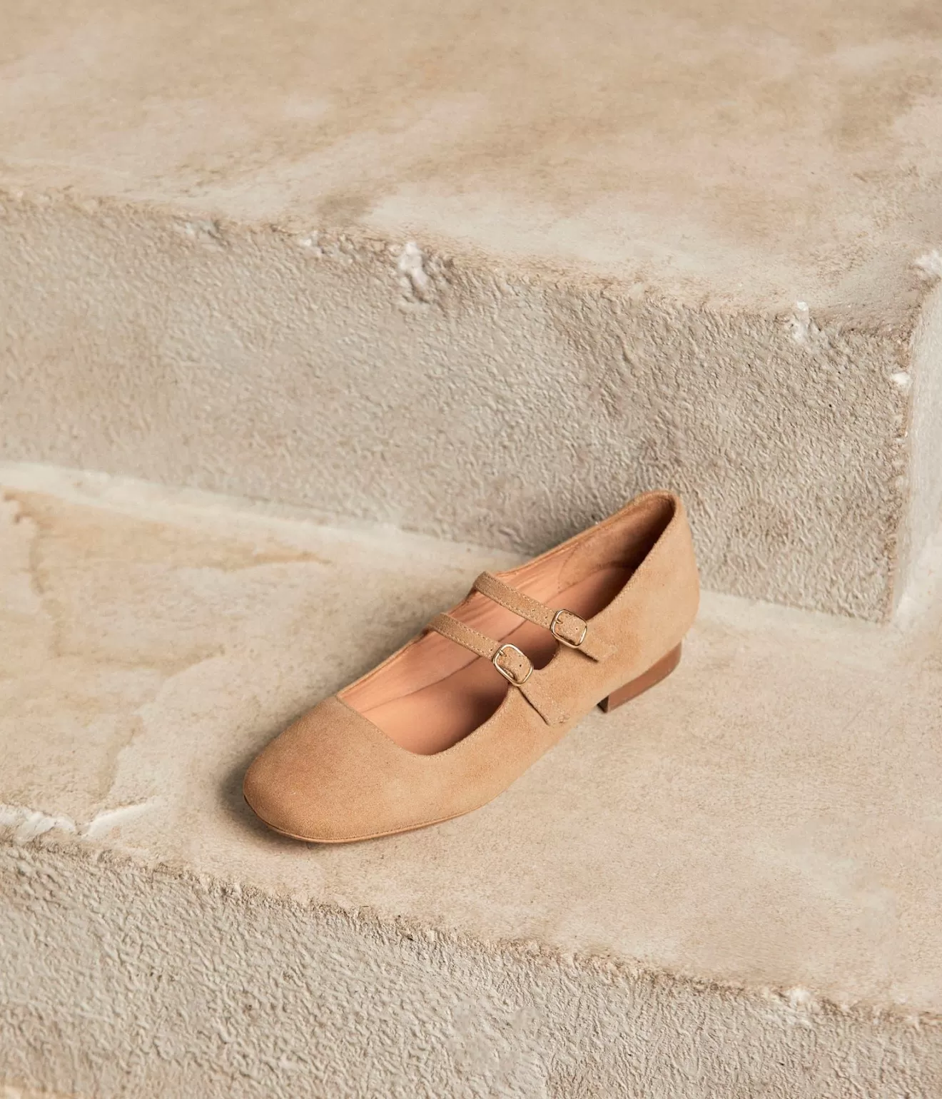 Mellow Yellow Ballerines^Babies Velours Camel Aurella