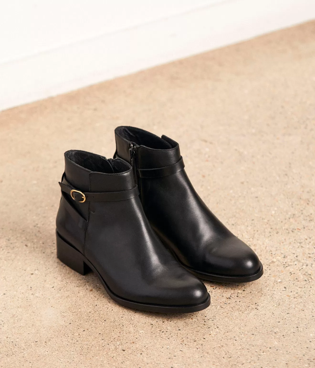 Mellow Yellow Boots& Bottines^Boots Cuir Noir Arista