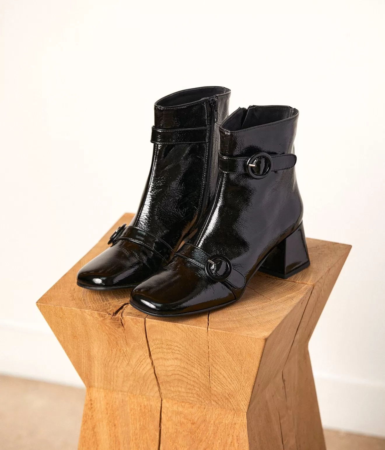 Mellow Yellow Boots& Bottines^Boots Vernies Noires Beatriz