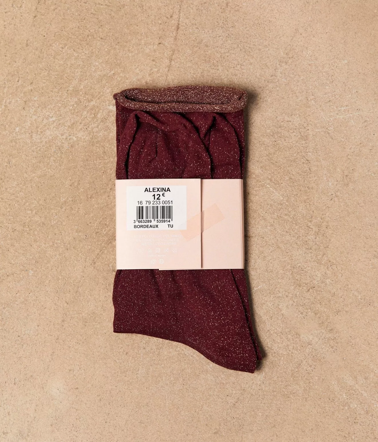 Mellow Yellow Chaussettes^Chaussettes Bordeaux Or Alexina