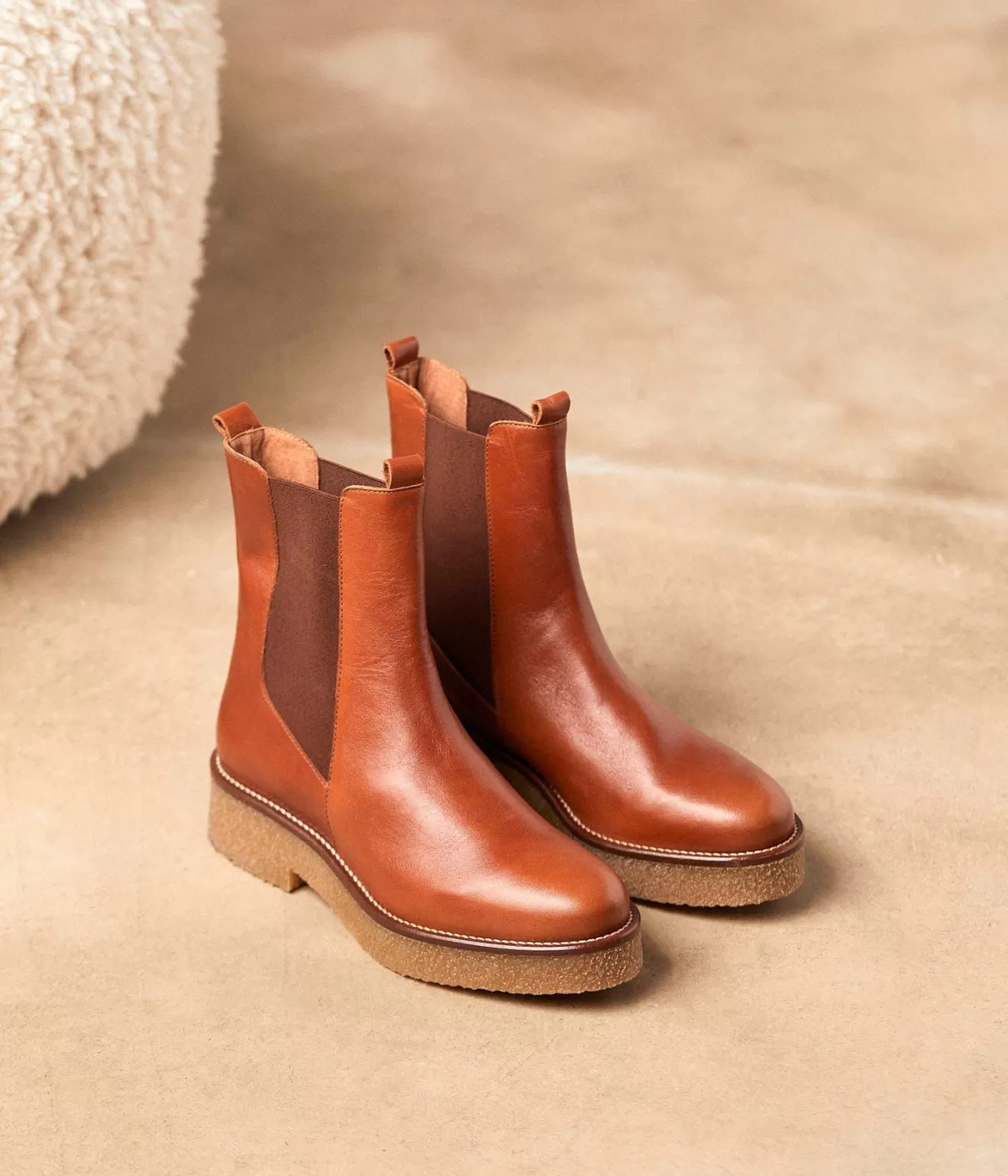 Mellow Yellow Boots& Bottines^Chelsea Boots Cognac Acacia