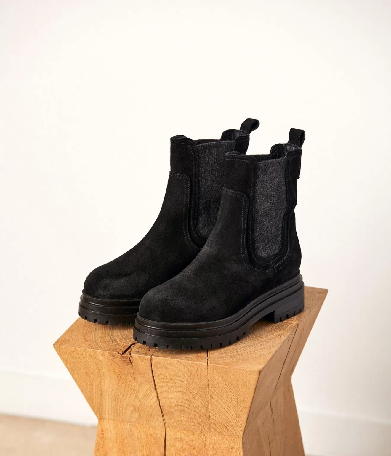 Mellow Yellow Boots& Bottines^Chelsea Boots Noires Corane