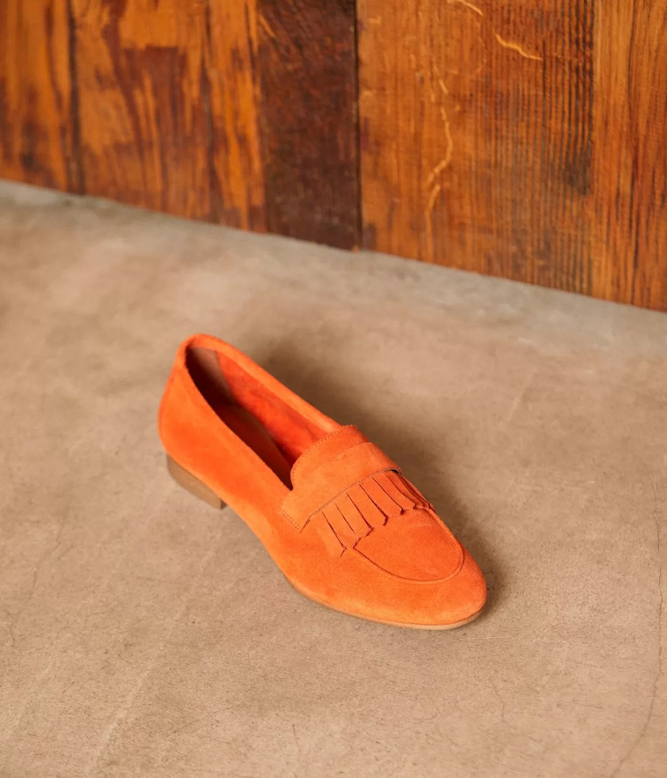 Mellow Yellow Derbies& Mocassins^Mocassins Velours Orange Jamie