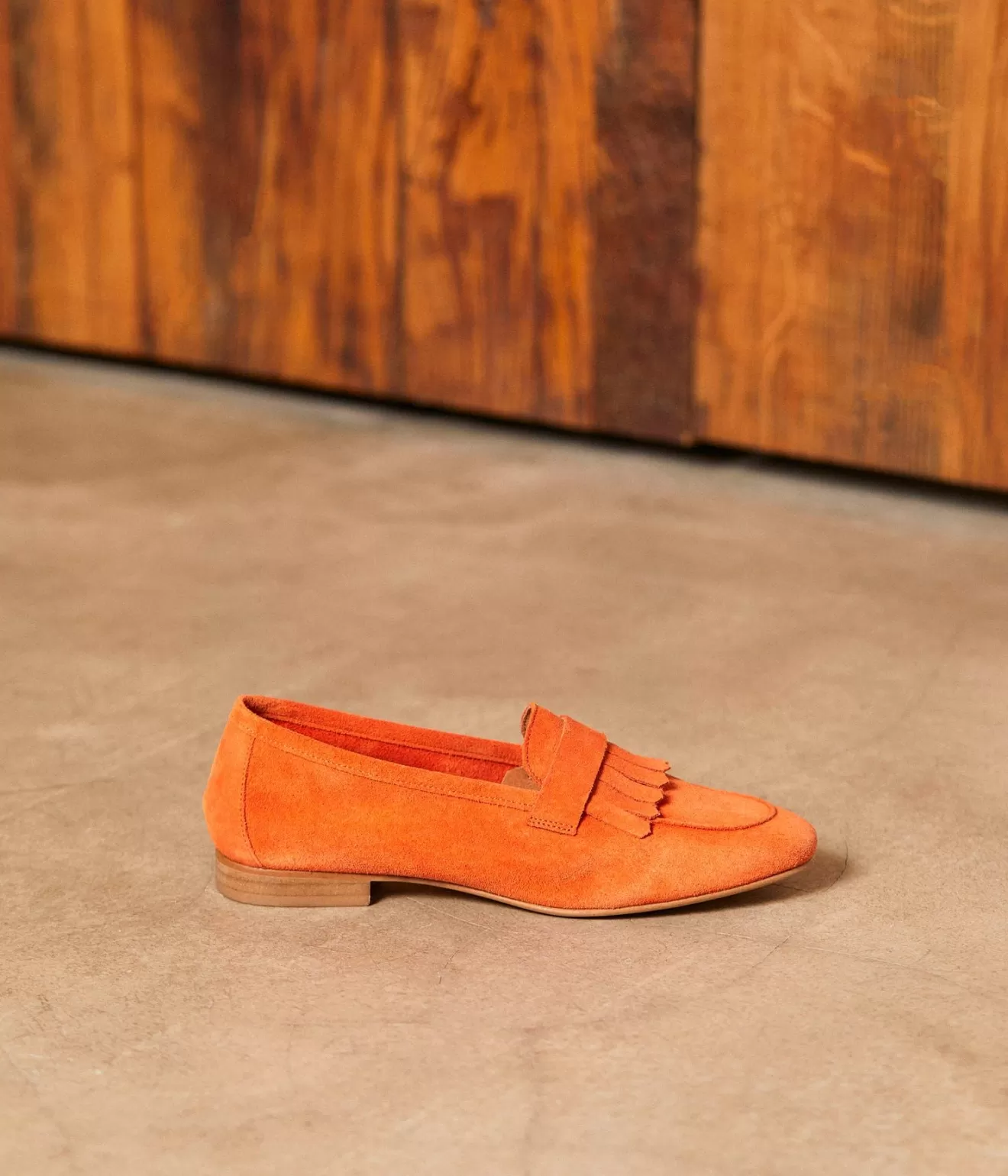 Mellow Yellow Derbies& Mocassins^Mocassins Velours Orange Jamie